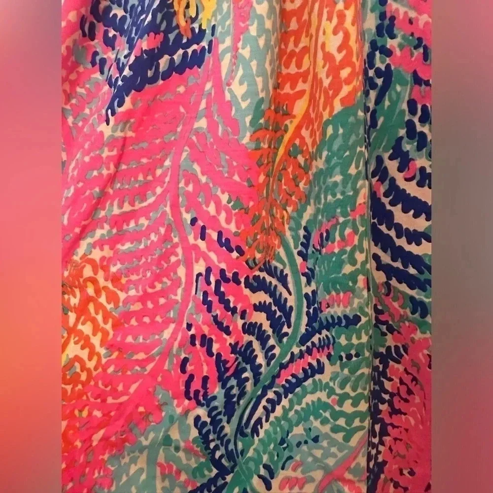 Lilly Pulitzer elastic waist knee length floral multicolored skirt